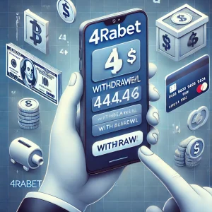 Dall E 2024 09 16 02.52.45 A Clear And Informative Preview Image For A 4Rabet Withdrawal Article Featuring A Smartphone Showing A 4Rabet App Interface With A Withdrawal Screen