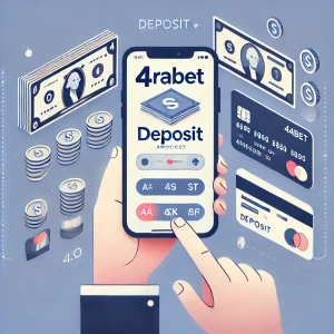 Dall E 2024 09 16 04.11.38 A Simple And Clean Image For A 4Rabet Deposit Article Featuring A Smartphone Showing The 4Rabet App With A Deposit Process. The Background Includes V